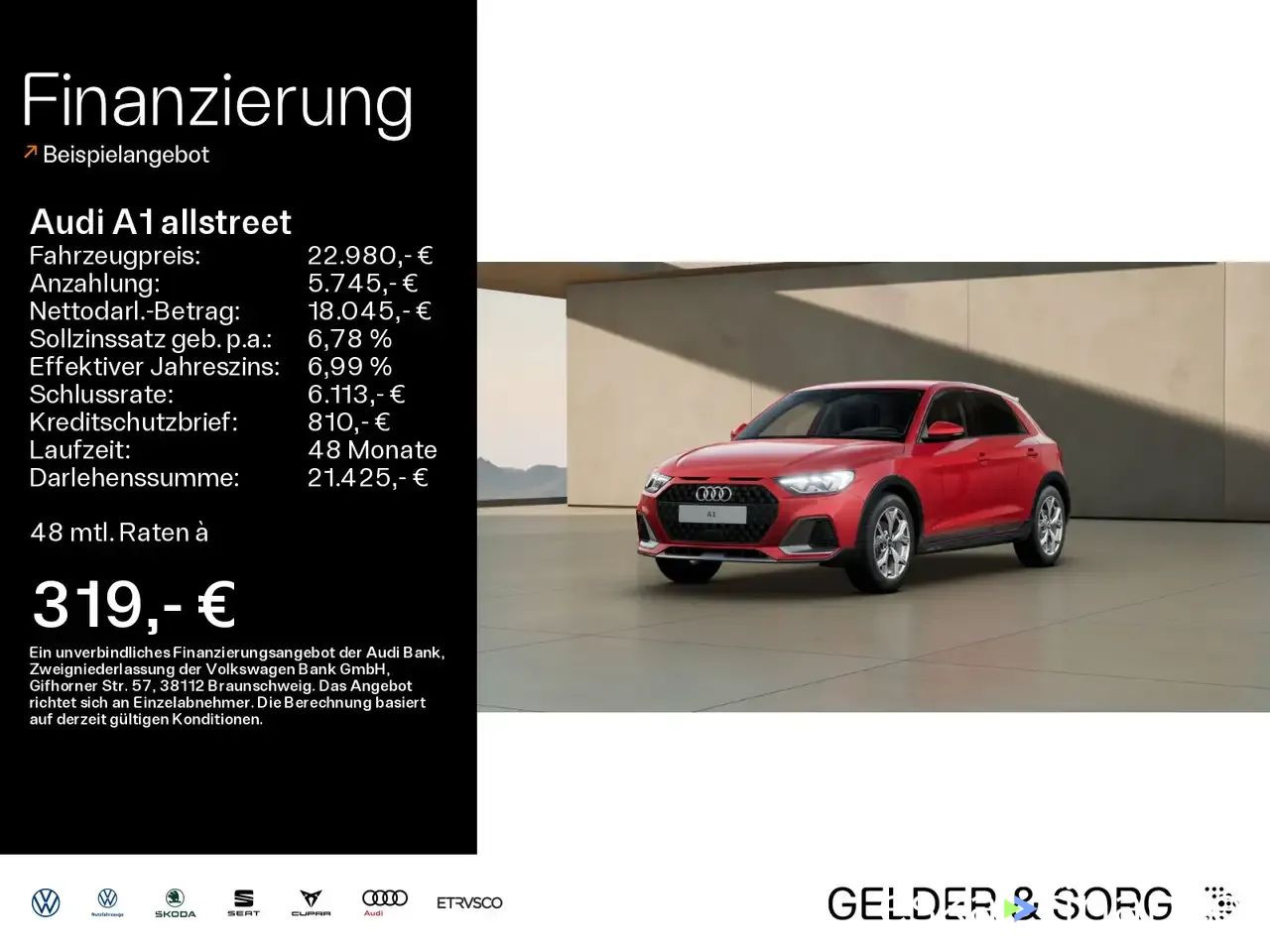 Financování Hatchback Audi A1 2024