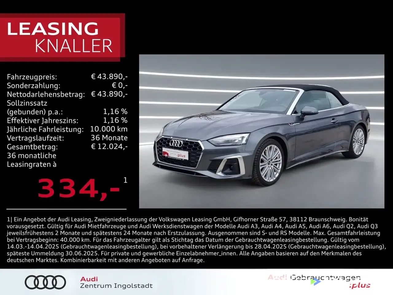Lízing Kabriolet Audi A5 2024