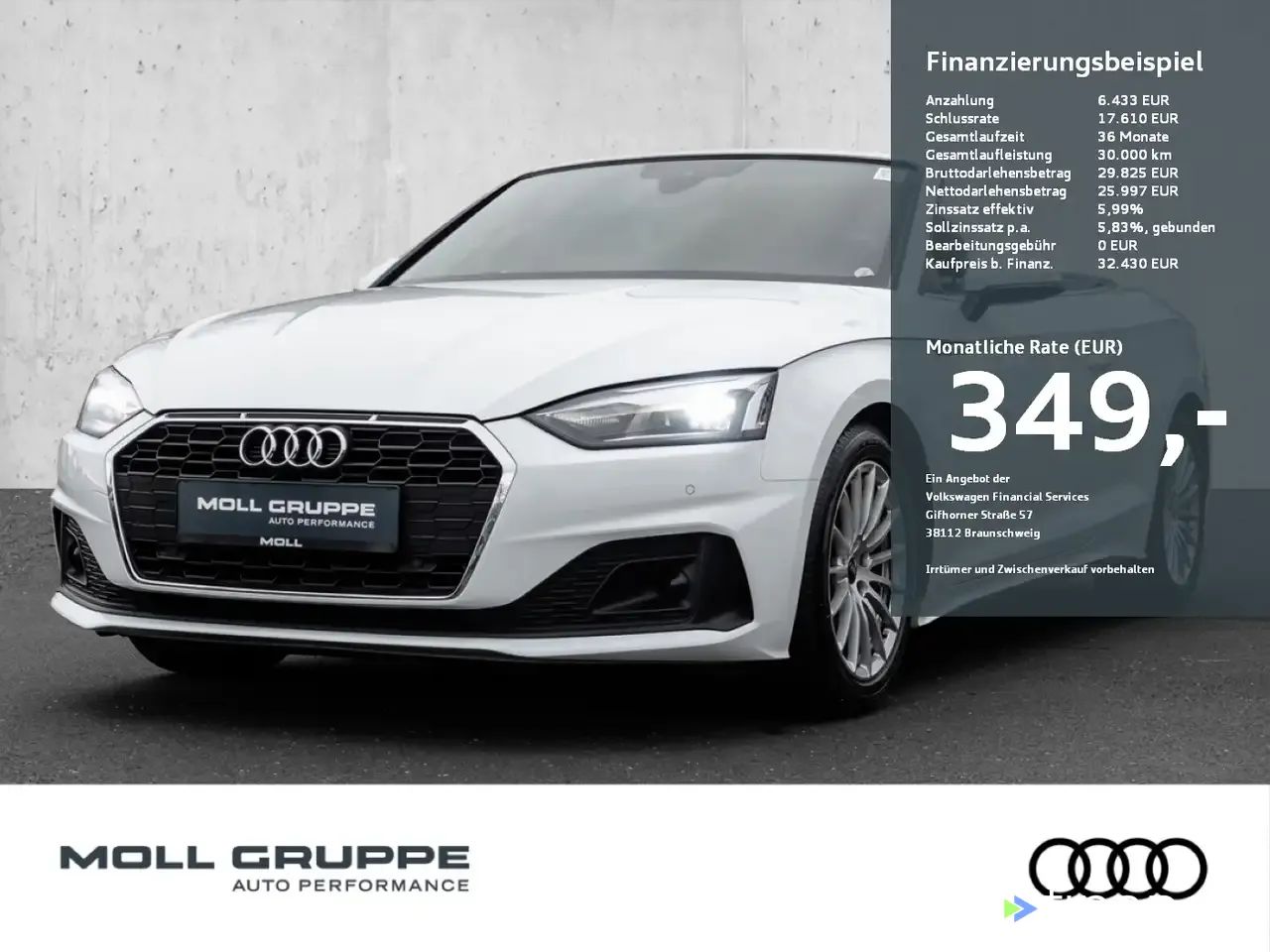Lízing Kabriolet Audi A5 2022