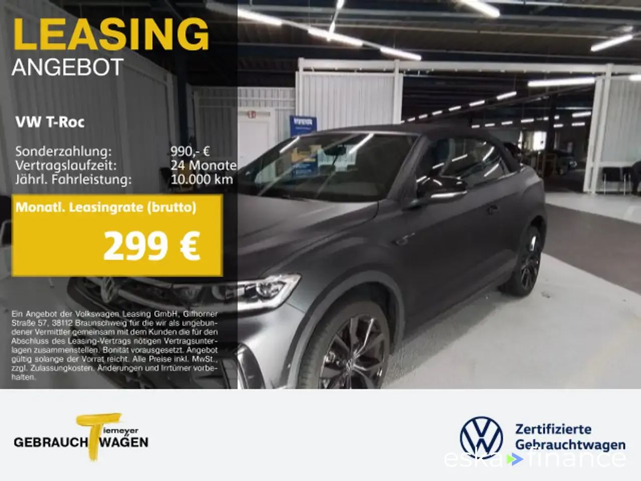 Leasing Convertible Volkswagen T-Roc 2024