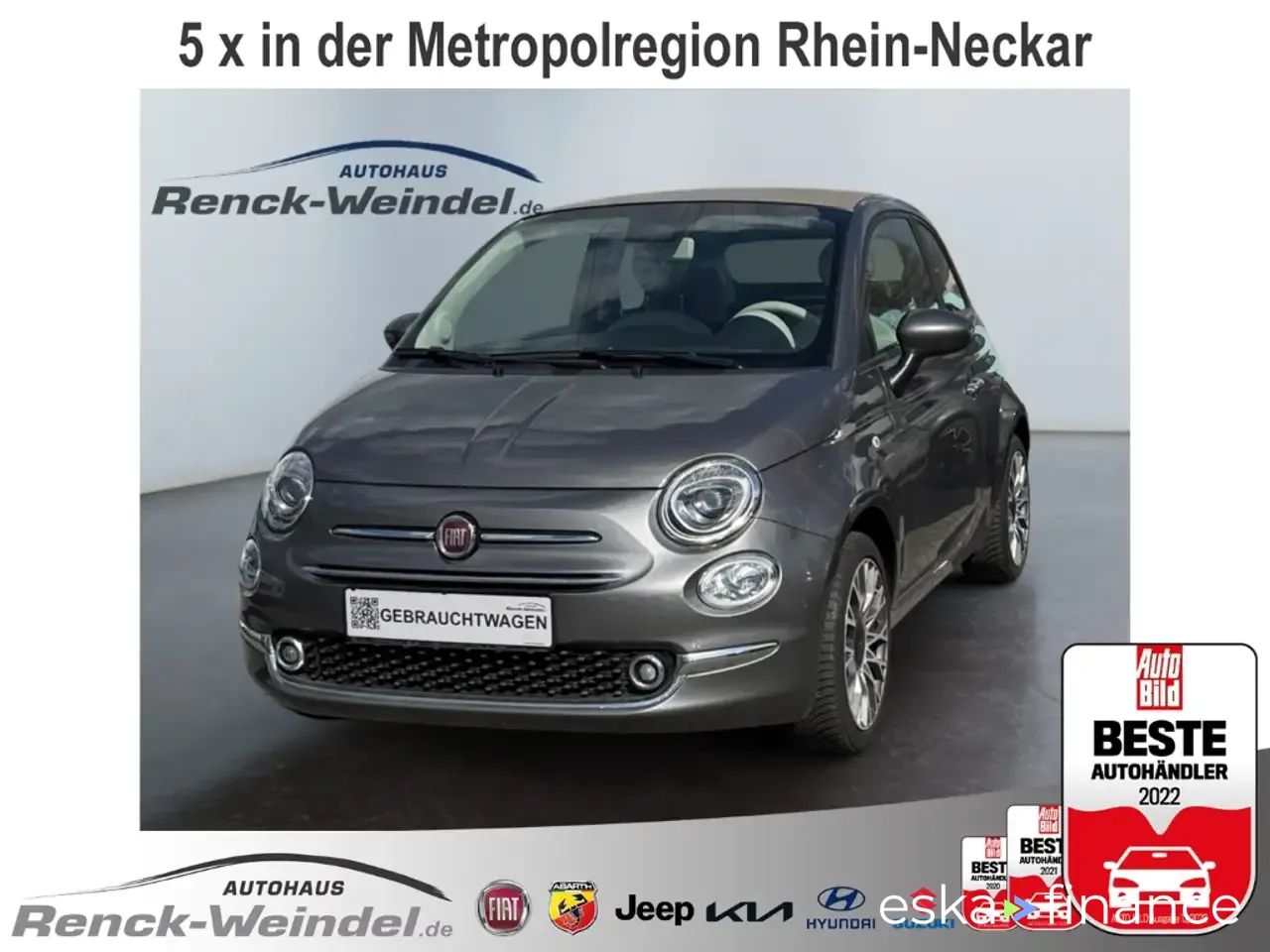 Lízing Kabriolet Fiat 500C 2021