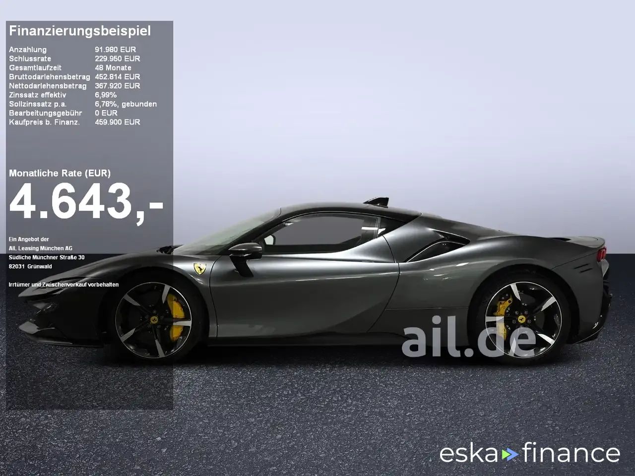 Leasing Coupe Ferrari SF90 STRADALE 2021