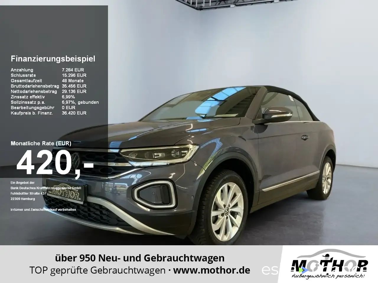 Leasing Convertible Volkswagen T-Roc 2024