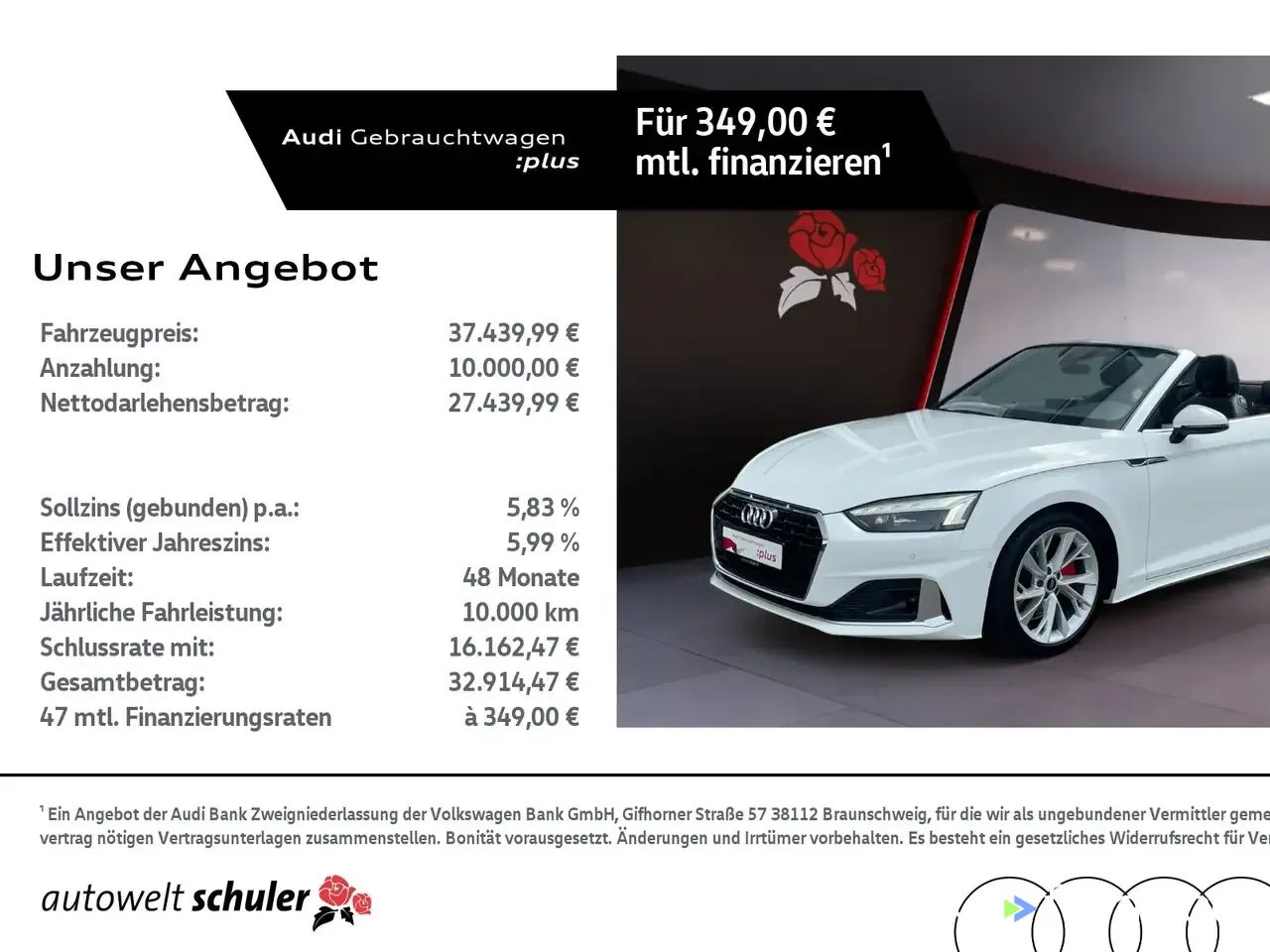 Leasing Convertible Audi A5 2021