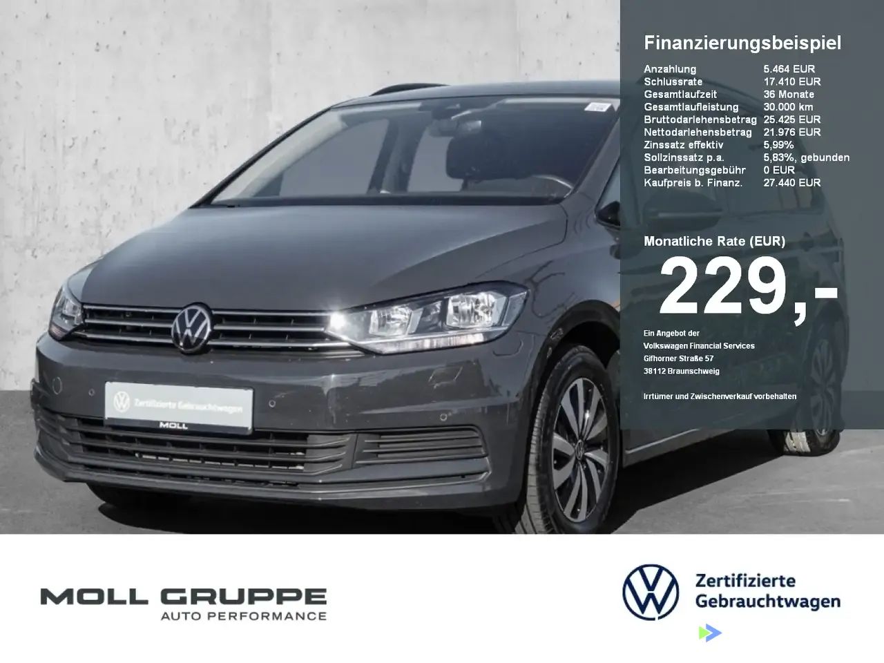 Leasing Hatchback Volkswagen Touran 2023