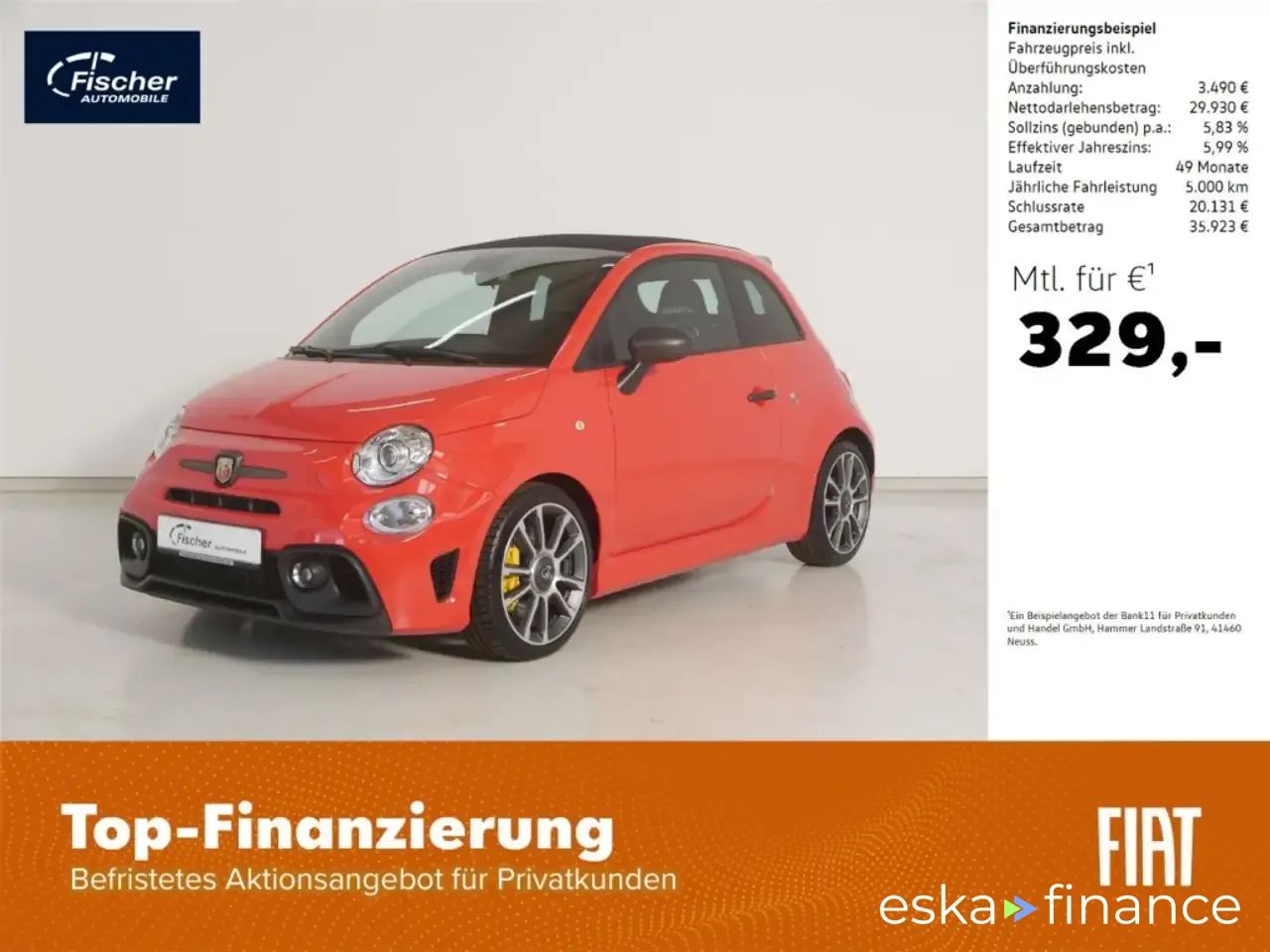 Financování Konvertibilní Abarth 695C 2024