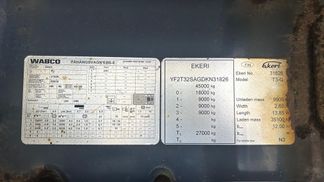 Leasing Semi-trailer Ekeri SIDE OPENING + LAST AXLE STEERING + BOX HEATING 2013