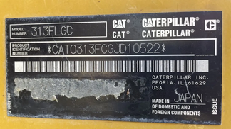 Pásové rypadlo Caterpillar 313F LGC 2019