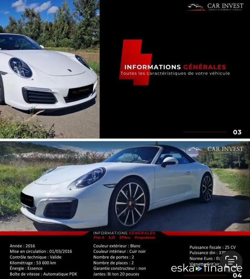 Finansowanie Zamienny Porsche 911 2016