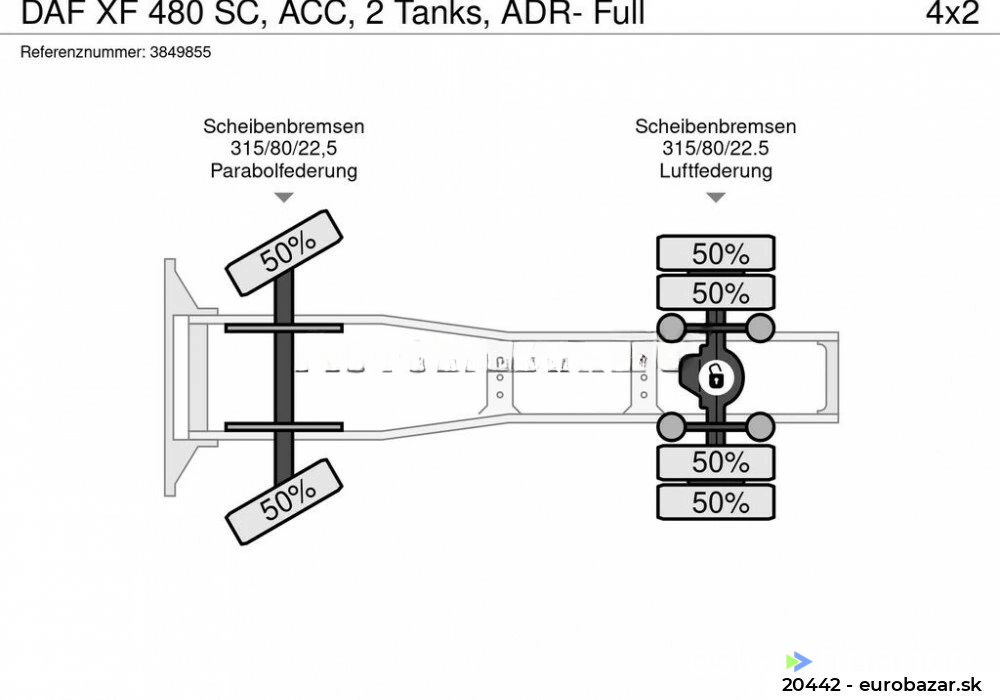 Ciągnik siodłowy DAF XF 480 ADR 2018