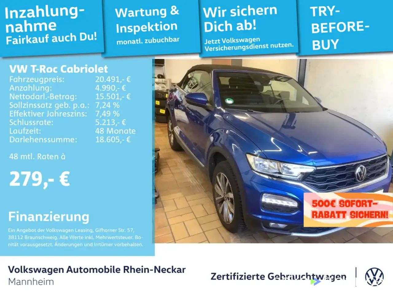 Finansowanie Zamienny Volkswagen T-Roc 2021