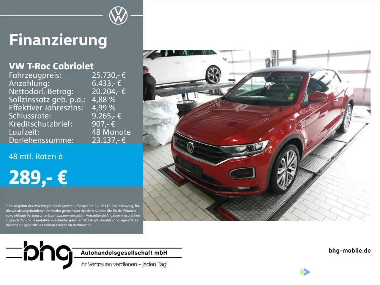 Leasing Convertible Volkswagen T-Roc 2020